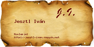 Jesztl Iván névjegykártya
